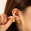 Wholesale Unisex Sweet And Cool Style Animal Zodiac Stainless Steel 18K Gold Plated Stud Earrings Jewelry
