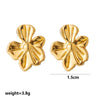 Wholesale Unisex Sweet And Cool Style Animal Zodiac Stainless Steel 18K Gold Plated Stud Earrings Jewelry