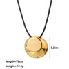 Wholesale Unisex Sweet And Cool Style Heart Shape Irregular Geometric Pendant Stainless Steel Leather Rope O Word Chain Electroplated Necklace
