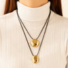 Wholesale Unisex Sweet And Cool Style Heart Shape Irregular Geometric Pendant Stainless Steel Leather Rope O Word Chain Electroplated Necklace