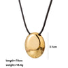 Wholesale Unisex Sweet And Cool Style Heart Shape Irregular Geometric Pendant Stainless Steel Leather Rope O Word Chain Electroplated Necklace