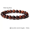 Wholesale Unisex Tiger Eye Stone Bead Bracelet Jewelry Accessories In Mixed Blue And Yellow Colors