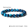 Wholesale Unisex Tiger Eye Stone Bead Bracelet Jewelry Accessories In Mixed Blue And Yellow Colors