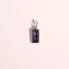 Wholesale Unisex Titanium Steel Birthstone Cube Pendant Necklace With Electroplating Treatment
