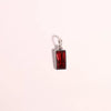 Wholesale Unisex Titanium Steel Birthstone Cube Pendant Necklace With Electroplating Treatment