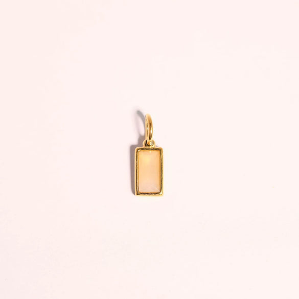 Wholesale Unisex Titanium Steel Birthstone Cube Pendant Necklace With Electroplating Treatment