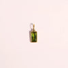 Wholesale Unisex Titanium Steel Birthstone Cube Pendant Necklace With Electroplating Treatment