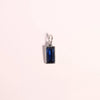 Wholesale Unisex Titanium Steel Birthstone Cube Pendant Necklace With Electroplating Treatment