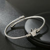Wholesale Unisex Titanium Steel Geometric Cross Opening Adjustable Bracelet With Electroplating