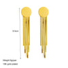 Wholesale Unisex Titanium Steel Geometric Round Blade Tassel Irregular Ear Studs With Electroplating