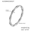 Wholesale Unisex 316L Stainless Steel Gold Plated Geometric Hollow Open Ring Light Luxury Style Jewelry
