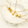 Wholesale Unisex Titanium Steel Goldplated Pendant Necklace With Letters Numbers Text Pattern And Cross Chain