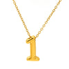 Wholesale Unisex Titanium Steel Goldplated Pendant Necklace With Letters Numbers Text Pattern And Cross Chain