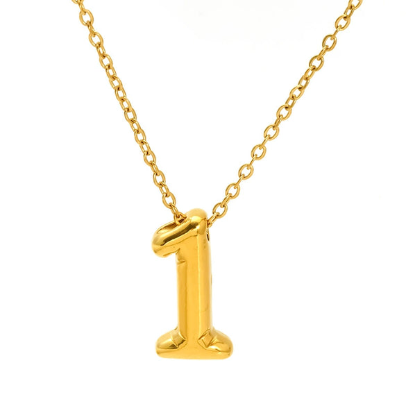 Wholesale Unisex Titanium Steel Goldplated Pendant Necklace With Letters Numbers Text Pattern And Cross Chain