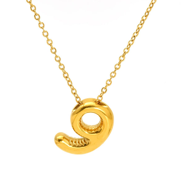 Wholesale Unisex Titanium Steel Goldplated Pendant Necklace With Letters Numbers Text Pattern And Cross Chain