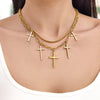 Wholesale Unisex Titanium Steel 18K Goldplated Cross Pendant Necklace In Chic Style