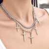 Wholesale Unisex Titanium Steel 18K Goldplated Cross Pendant Necklace In Chic Style