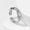 Wholesale Unisex Titanium Steel Ring With Geometric Design And Electroplating Irregular Opening Adjustable Finger Ring