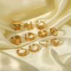 Wholesale Unisex Titanium Steel Ring With Irregular Hammered Design And Geometric Style Vacuum Real Gold Electroplated
