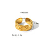 Wholesale Unisex Titanium Steel Ring With Irregular Hammered Design And Geometric Style Vacuum Real Gold Electroplated