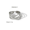 Wholesale Unisex Titanium Steel Ring With Irregular Hammered Design And Geometric Style Vacuum Real Gold Electroplated