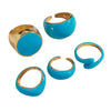 Wholesale Unisex Vintage Geometric Drop Shape Alloy Drip Glaze Open Ring