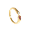 Wholesale Unisex Vintage Geometric Titanium Steel Ring With 18K Real Gold Electroplating