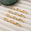 Wholesale Unisex Vintage Geometric Titanium Steel Ring With 18K Real Gold Electroplating