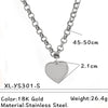 Wholesale Unisex Vintage Minimalist Heart Shape Stainless Steel Titanium Steel Cross Chain Gold Electroplated Pendant Necklace