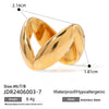 Wholesale Unisex Vshaped Smooth Stainless Steel Ring With Electroplating Treatment