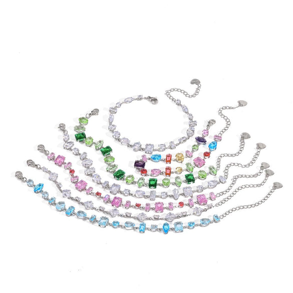 Wholesale Unisex Women's Light Luxury Geometric Stainless Steel Vacuum Plated Bracelet