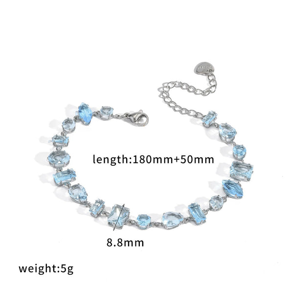 Wholesale Unisex Women's Light Luxury Geometric Stainless Steel Vacuum Plated Bracelet