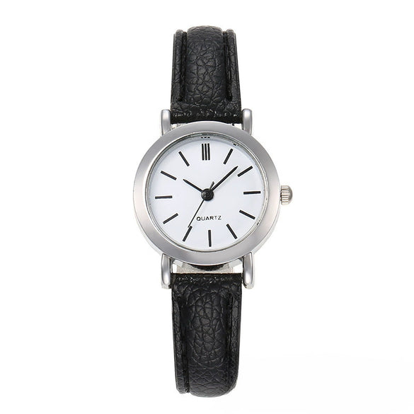 Wholesale Universal Casual Retro Artistic Quartz Watch With Alloy Case Imitation Leather Strap And Round Dial