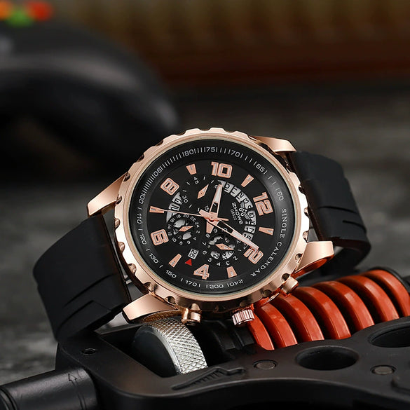 Wholesale Universal Fashion Silicone Alloy Quartz Watch With Calendar And Round Dial