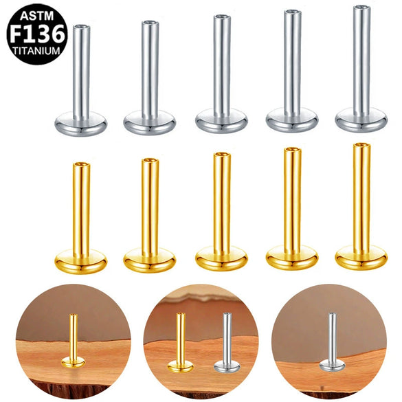Wholesale Universal Lip Stud And Ear Bone Stud Replacement Rod In Geometric Style Made Of Copper And Stainless Steel With Electroplating Treatment Unisex
