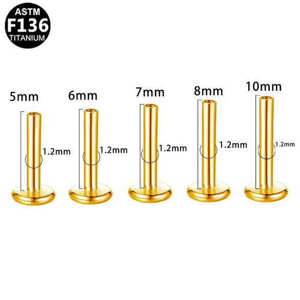 Wholesale Universal Lip Stud And Ear Bone Stud Replacement Rod In Geometric Style Made Of Copper And Stainless Steel With Electroplating Treatment Unisex