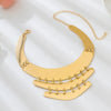Wholesale Ushaped Alloy Hollowout Shiny Pendant Necklace For Unisex In Sweet And Cool Geometric Style