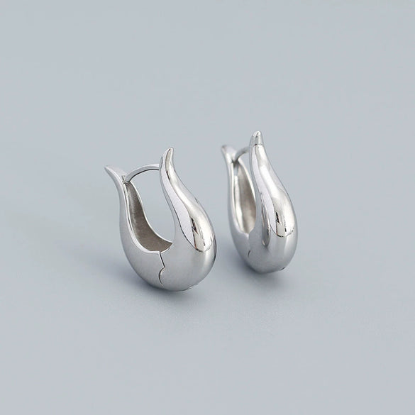 Wholesale Ushaped Geometric Style Electroplated S925 Sterling Silver Ear Buckle Earrings For Women