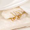 Wholesale Ushaped Pearl Goldplated Stainless Steel Earrings For Women In Ins Style