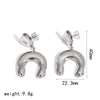 Wholesale Ushaped Stainless Steel Gold Plated Earrings For Women
