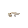Wholesale Versatile Diamond Brooch Zinc Alloy Leaves Pattern Electroplating Unisex Fashion Ol Style