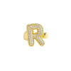 Wholesale Versatile Light Luxury Hand Jewelry Copper Letter Rings Inlaid With Zircon And Electroplated