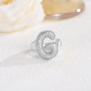 Wholesale Versatile Light Luxury Hand Jewelry Copper Letter Rings Inlaid With Zircon And Electroplated
