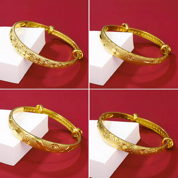 Wholesale Vintage Alloy Dragon And Phoenix Pushpull Women's Bracelet With Electroplating