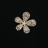 Wholesale Vintage Alloy Flower Shaped Diamond Encrusted Women's Brooch Jewelry With Electroplating