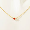 Wholesale Vintage Artistic Clavicle Necklace With Birthstone Zircon Titanium Steel Plated 18K Gold Geometric Style Ochain Electroplating