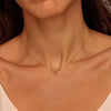Wholesale Vintage Artistic Clavicle Necklace With Birthstone Zircon Titanium Steel Plated 18K Gold Geometric Style Ochain Electroplating