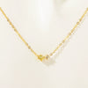 Wholesale Vintage Artistic Clavicle Necklace With Birthstone Zircon Titanium Steel Plated 18K Gold Geometric Style Ochain Electroplating