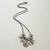 Wholesale Vintage Bead Pendant Pearl Love Flower Necklace Sweater Chain Clavicle Chain Copper Electroplated