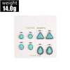 Wholesale Vintage Boho Geometric Round Triangle Drop Shaped Alloy Earrings With Electroplating Design
